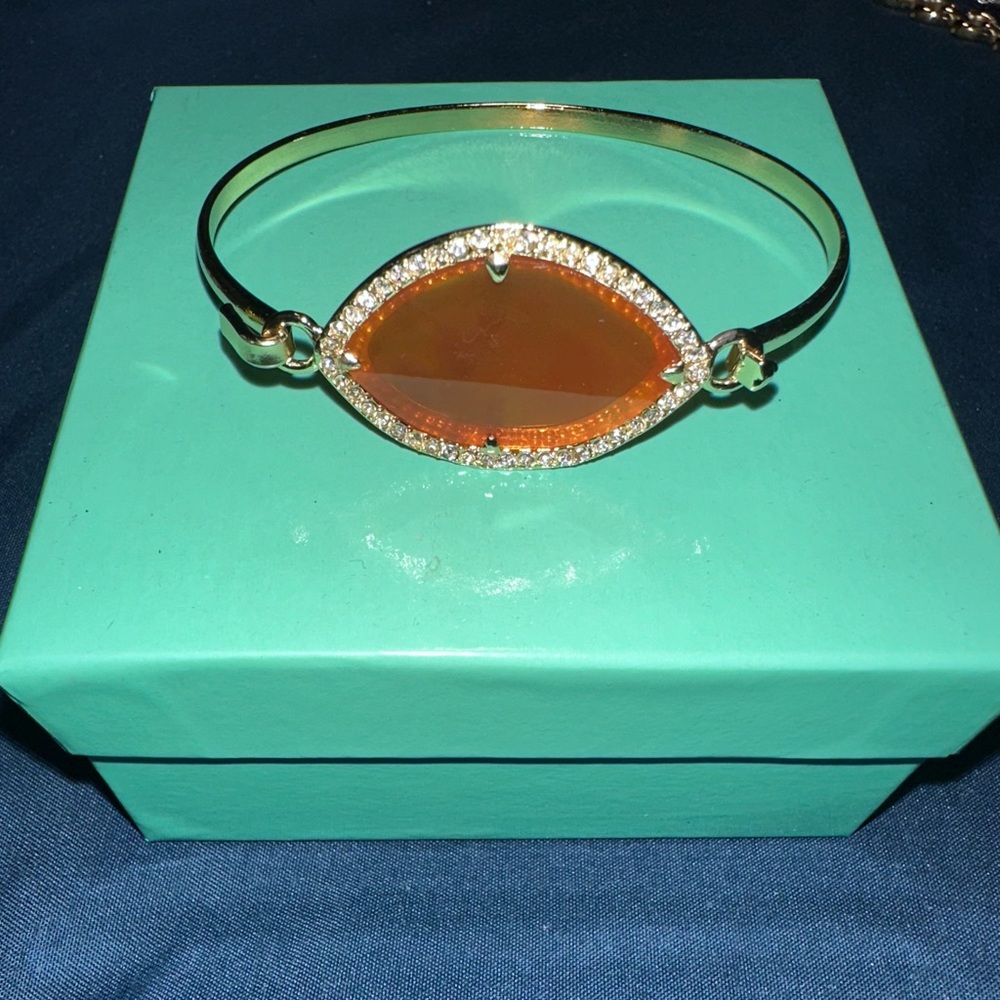 Avon Desert Rust & Rhinestone Evening Bracelet